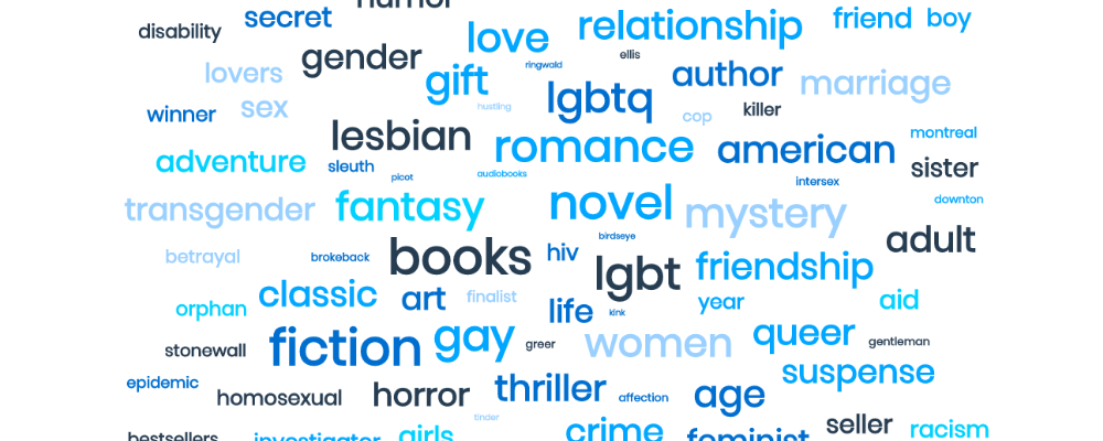 The poetry of LGTBQ+ Fiction keywords
