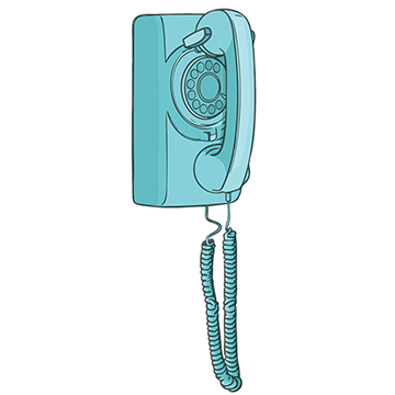 Illustration of a landline phone.