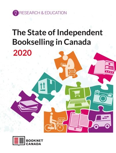 Cover of The State of Independent Bookselling in Canada 2020. A publication by BookNet Canada
