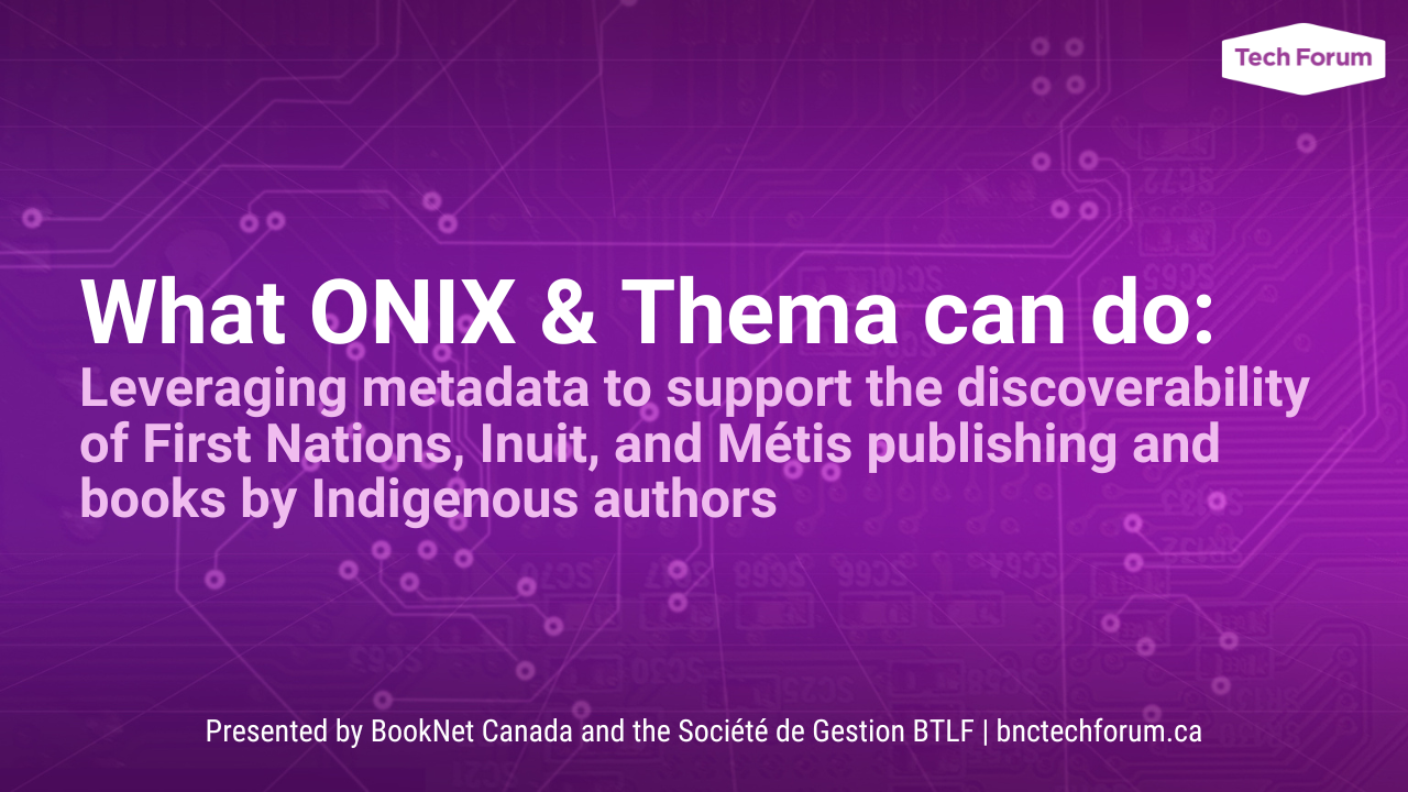 How metadata can support the discoverability of First Nations, Inuit, and Métis books