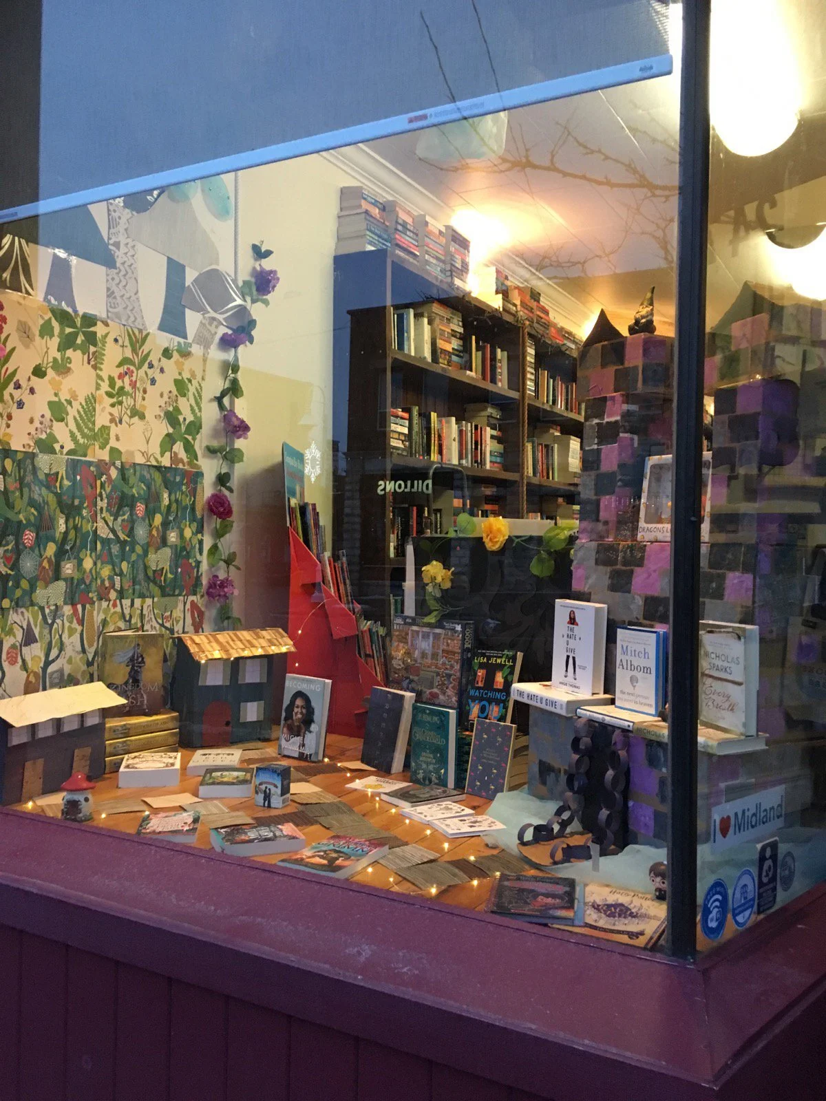 Photo of a window display at Georgian Bay Books.