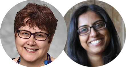  Photos of Ann Jansen and Zalina Alvi. 