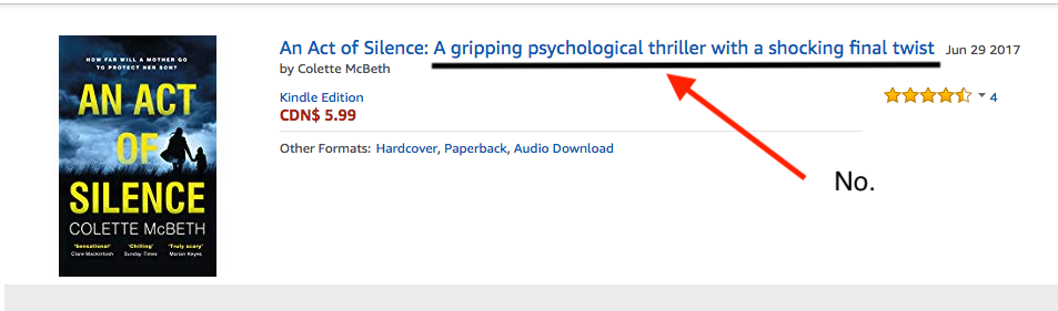 An Act of Silence: A gripping psychological thriller with a shocking final twist = No.