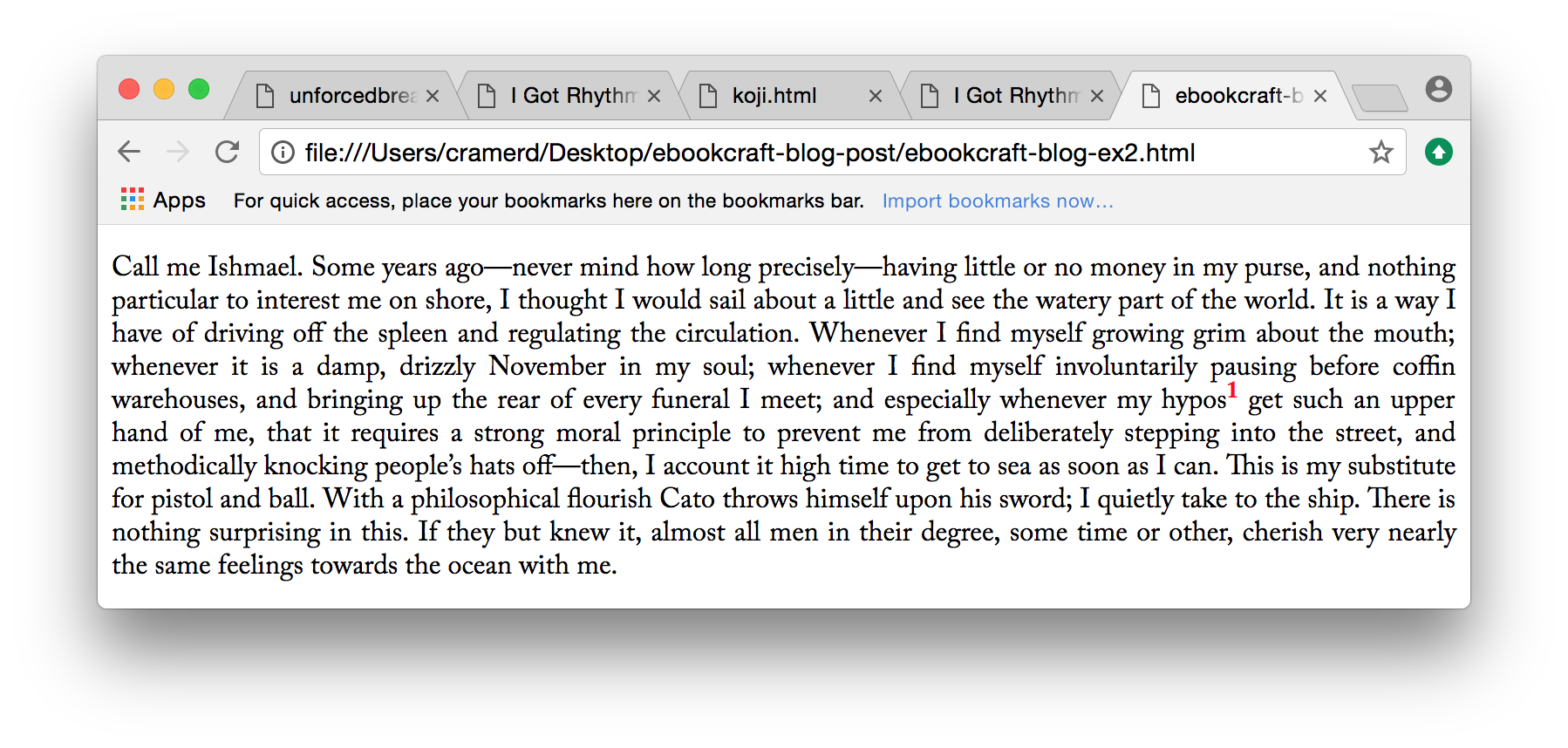 Example 2: paragraph with superscript but consistent line height