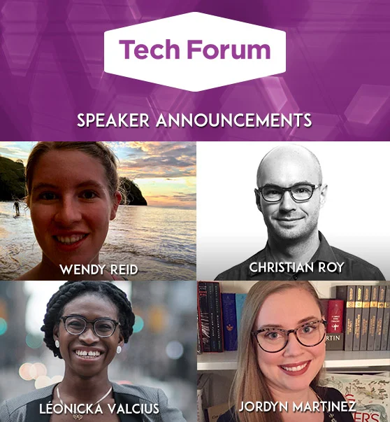 Image of Tech Forum speakers head shots.