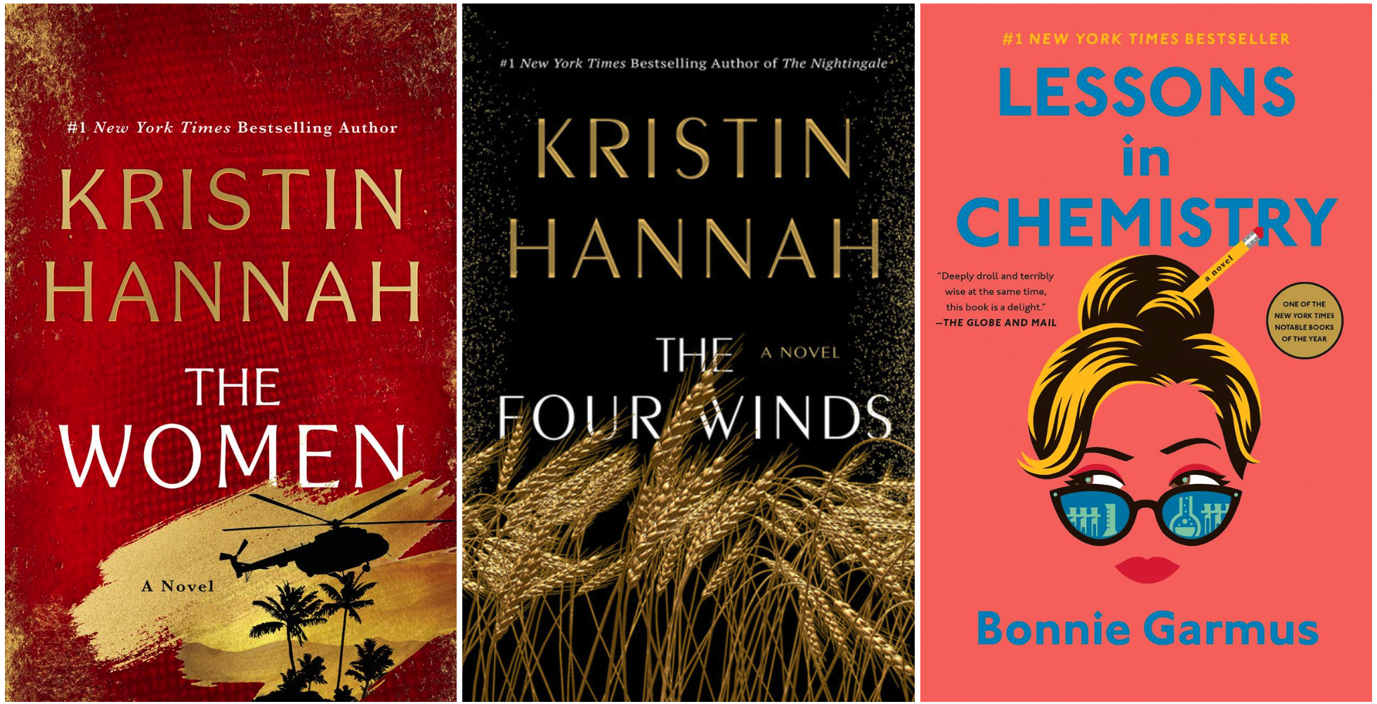 Collage of the top 10 most circulated Fiction books of 2024.