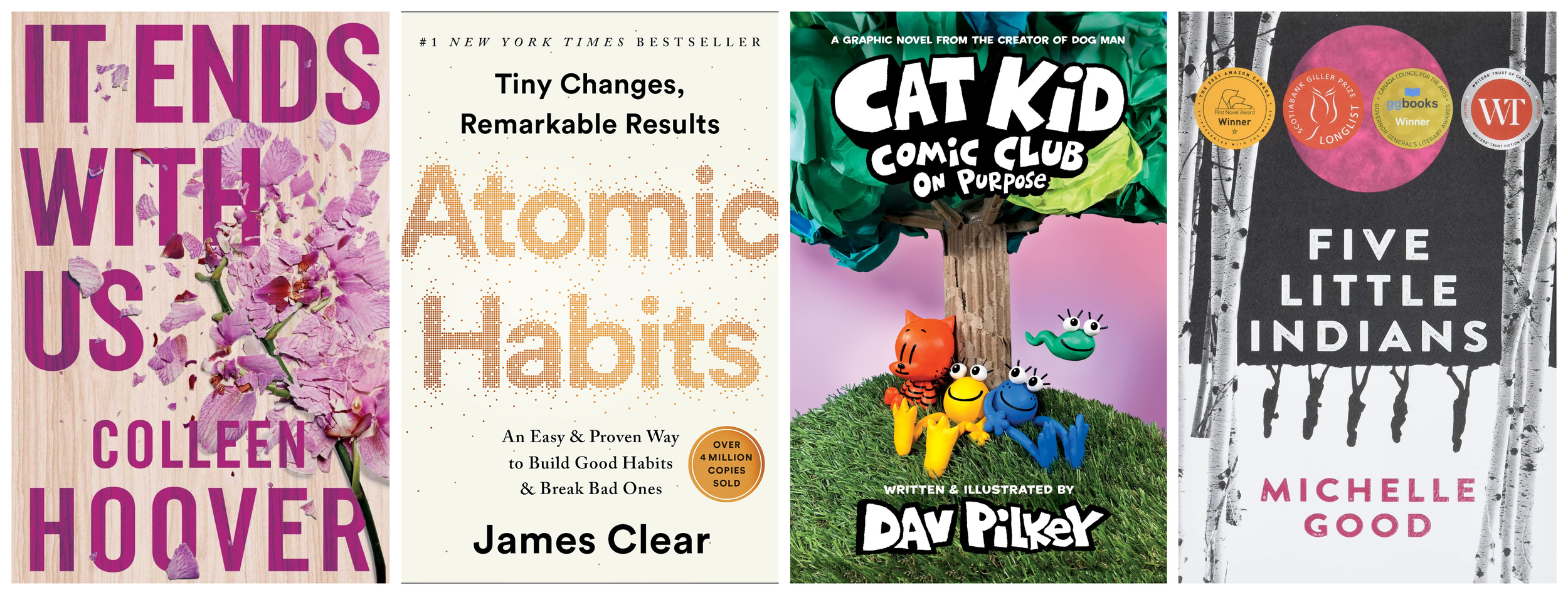 Collage of covers of the bestselling print books during the first half of 2022