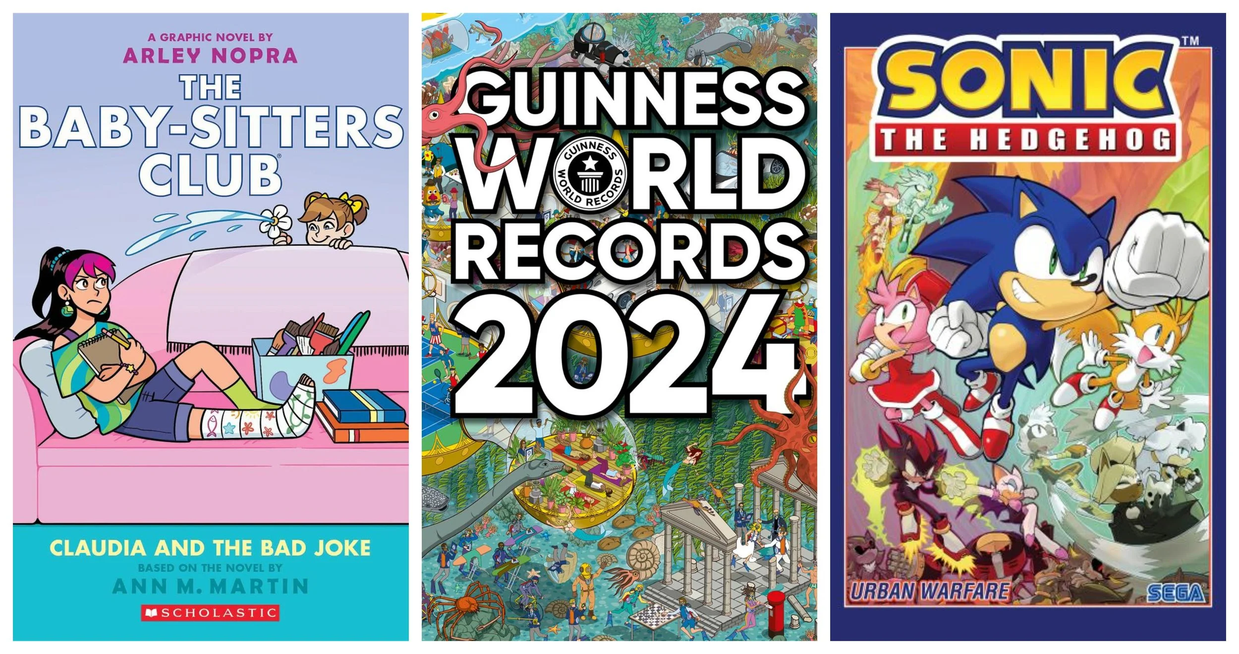 Cover collage of top 3 most circulated Juvenile Canadian titles.