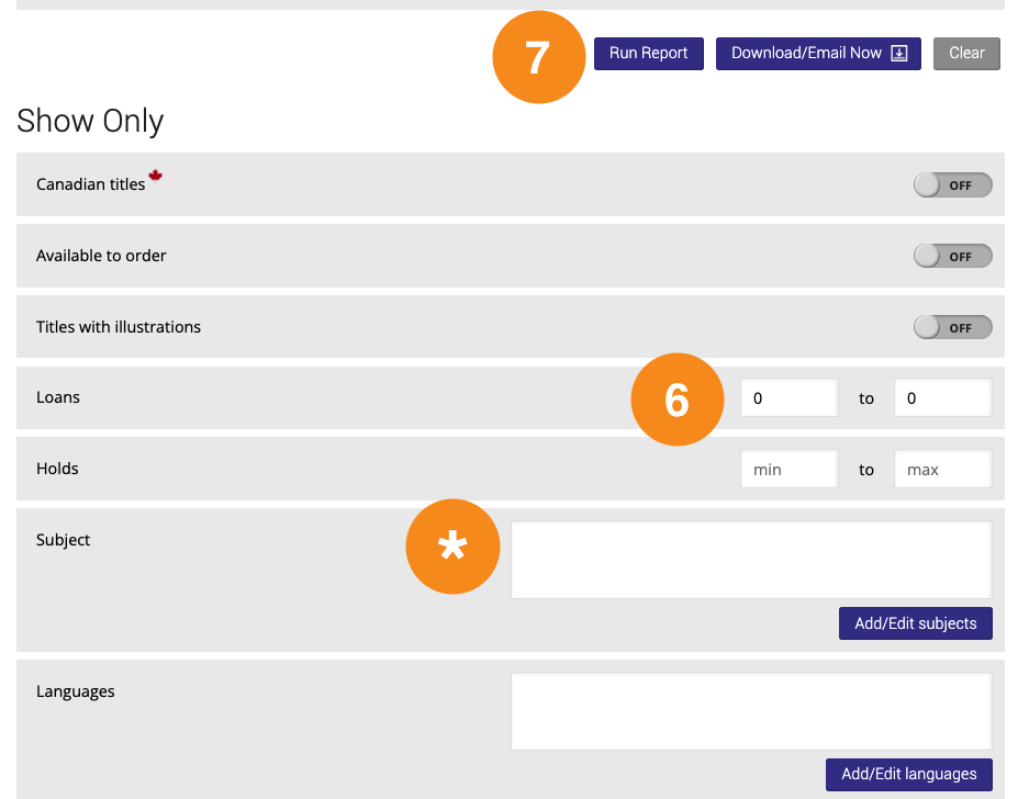 Screen capture from LibraryData 