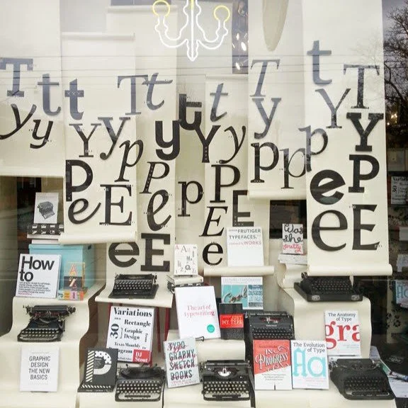 Typography window designed by Kalpna for Type Books