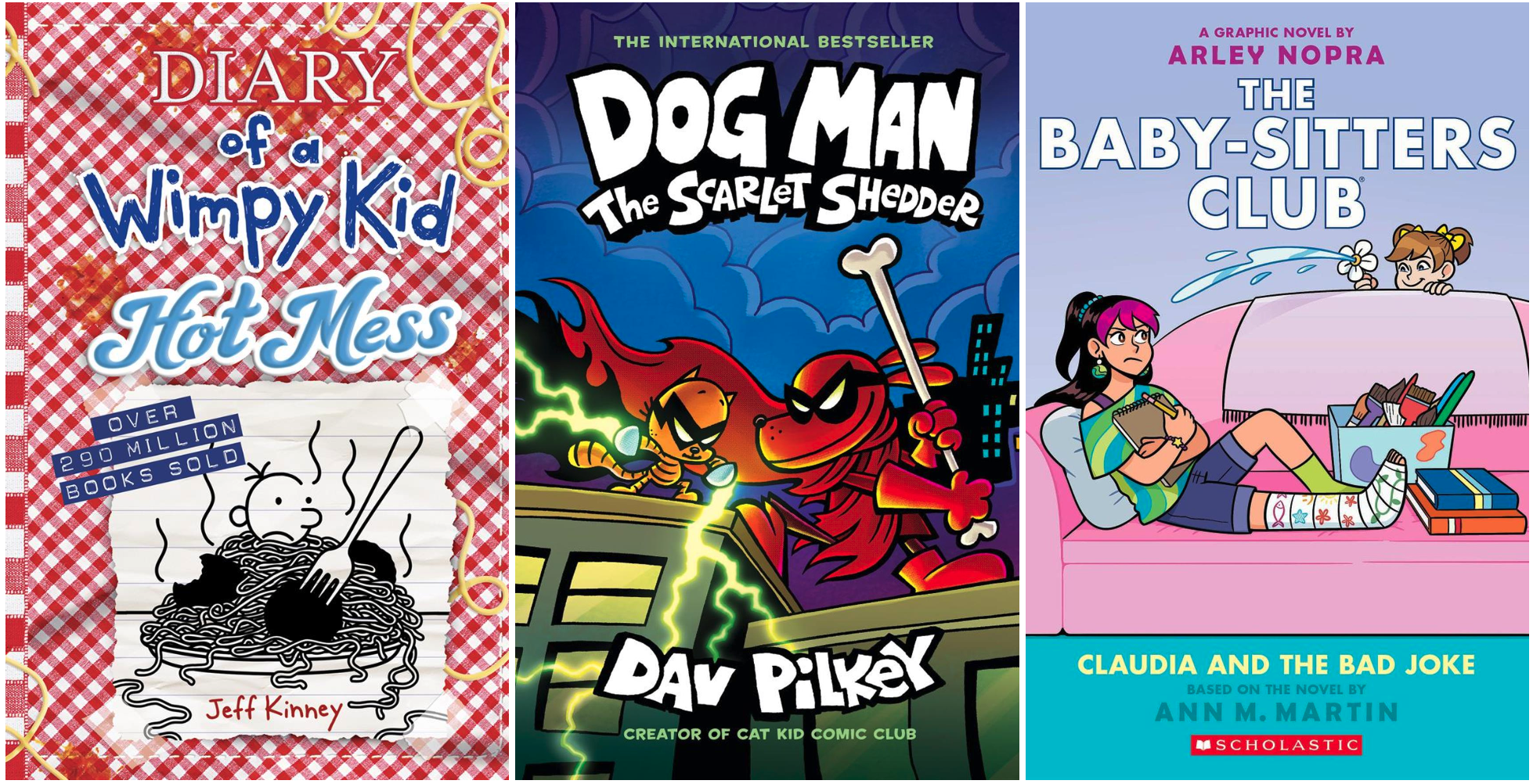Collage of the top 10 most circulated Juvenile and Young Adult books of 2024.