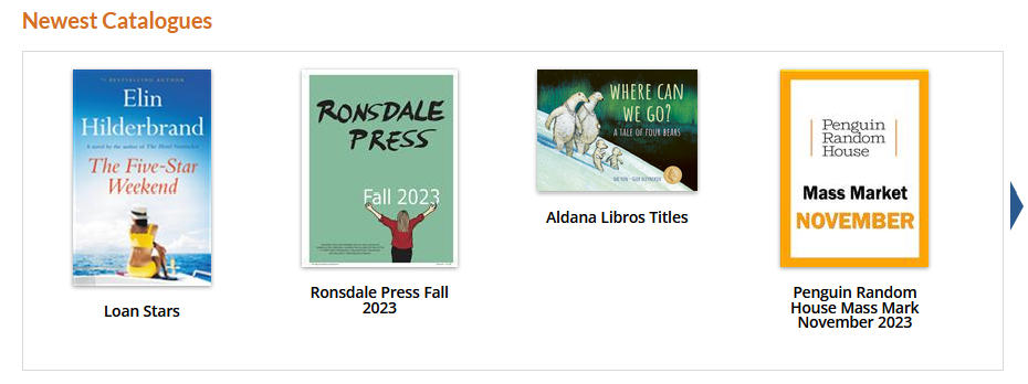 Screen capture of the Newest Catalogues carousel of the CataList website home page