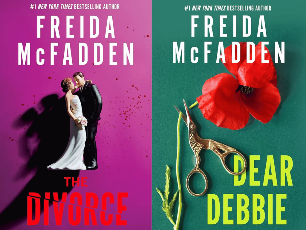 Book covers for The Divorce by Freida McFadden & Dear Debbie by Freida McFadden
