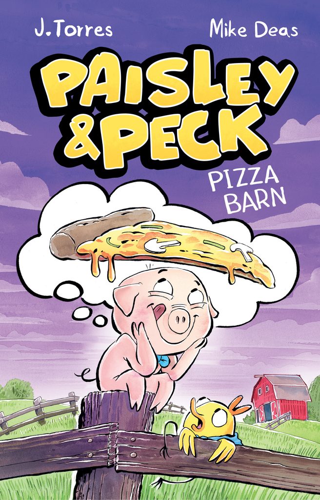 Book cover for Paisley and Peck: Pizza Barn by J. Torres, Illustrated by Mike Deas